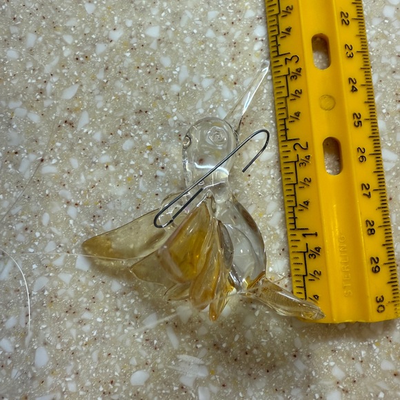 Vintage Blown Glass Hummingbird Figurines Clear Pink Gold Set of 5 - Picture 15 of 16